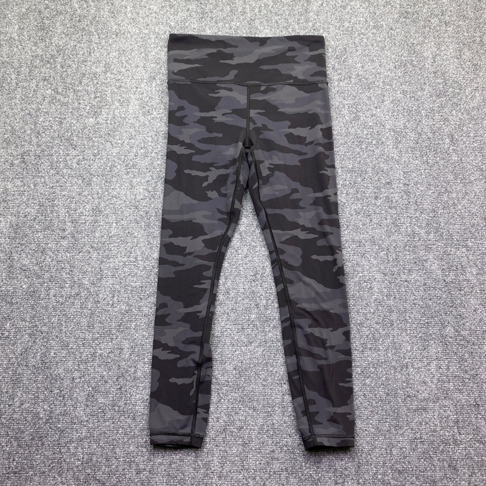 Athleta Elation Camo 7/8 Tight Grey Black Camouflage Leggings Womens Small